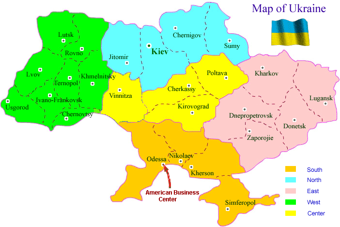 politisch karte von ukraine